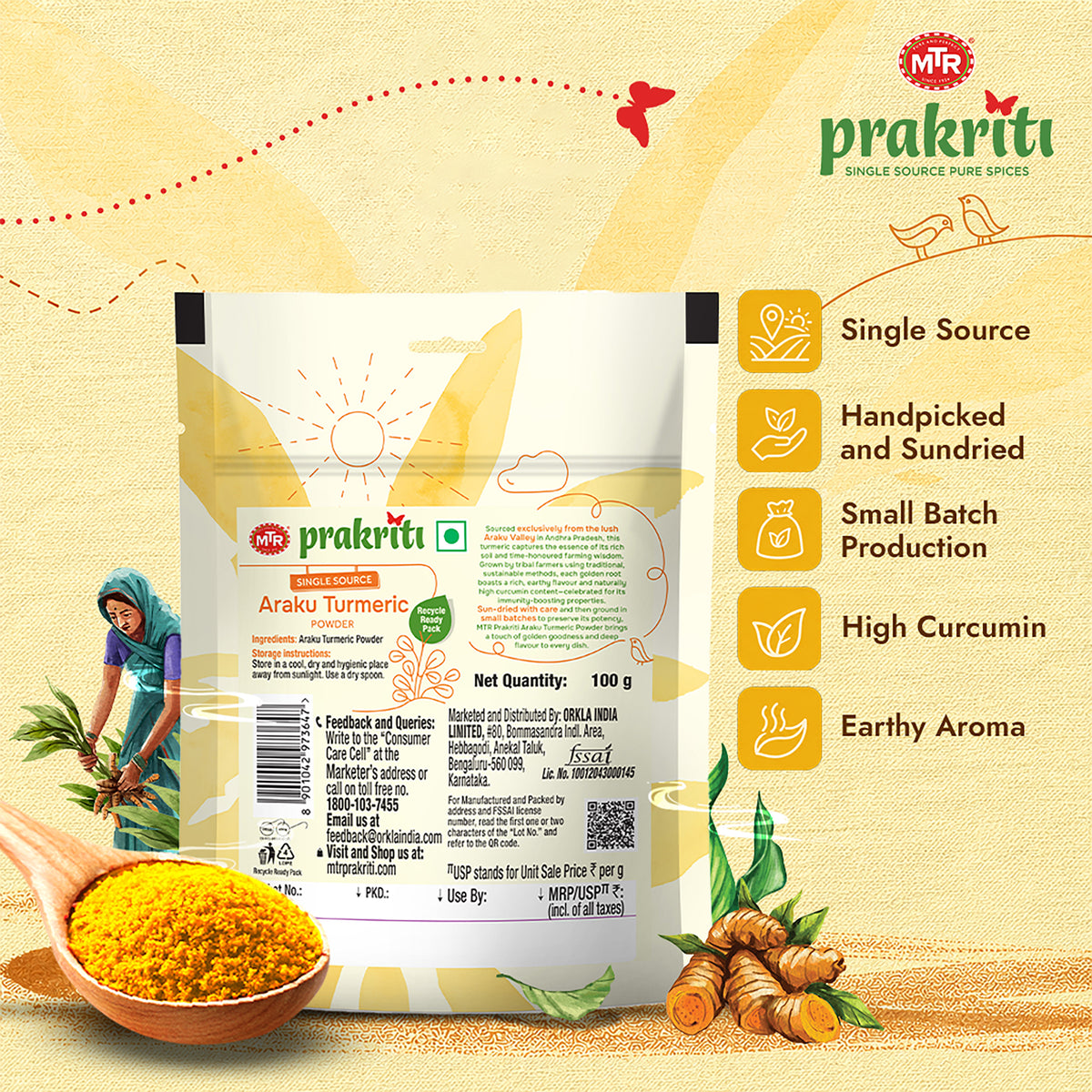 Araku Turmeric Powder - 100g
