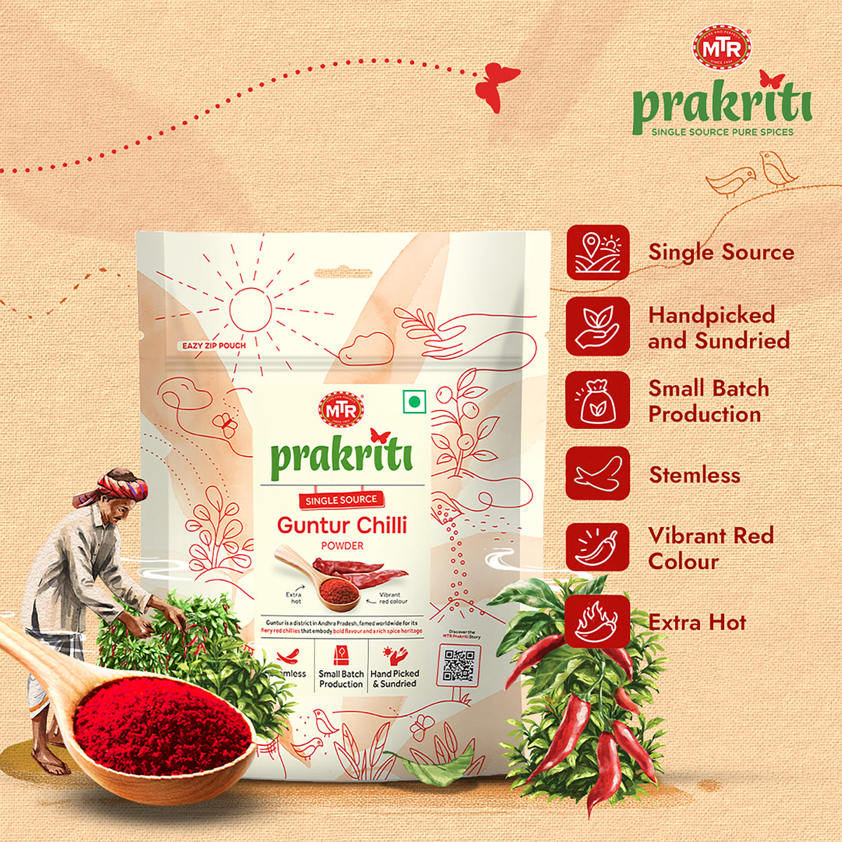 Guntur Chilli Powder - 100g